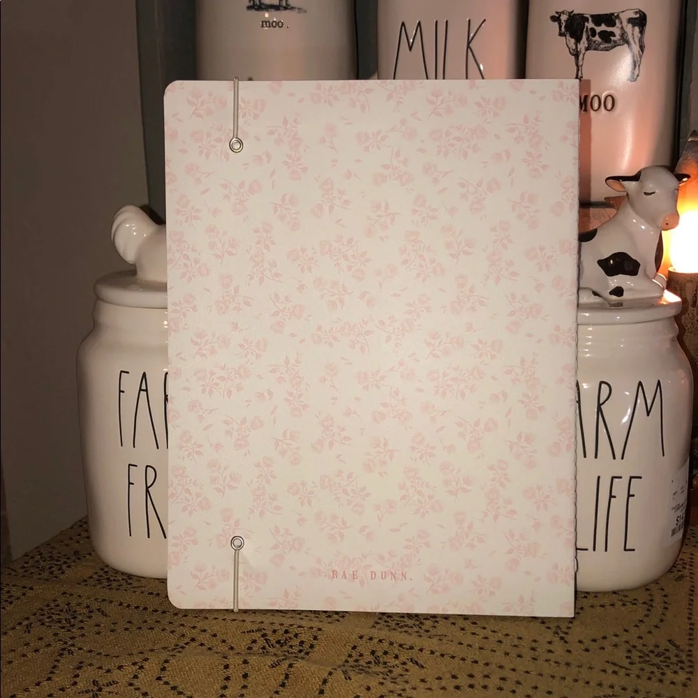 Rae Dunn PLANNER 2027. 17 Month Planner with Pink Bow and Flowers Design